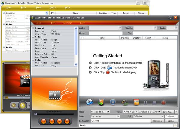 Click to view 3herosoft DVD to Mobile Phone Suite 3.9.1.0508 screenshot