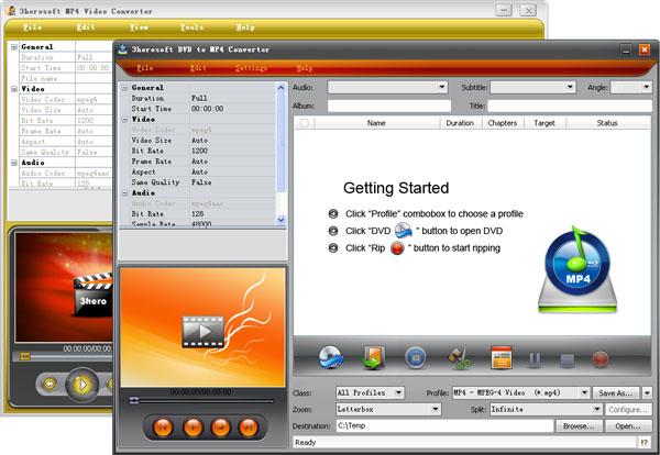 More screenshots of 3herosoft DVD to MP4 Suite.