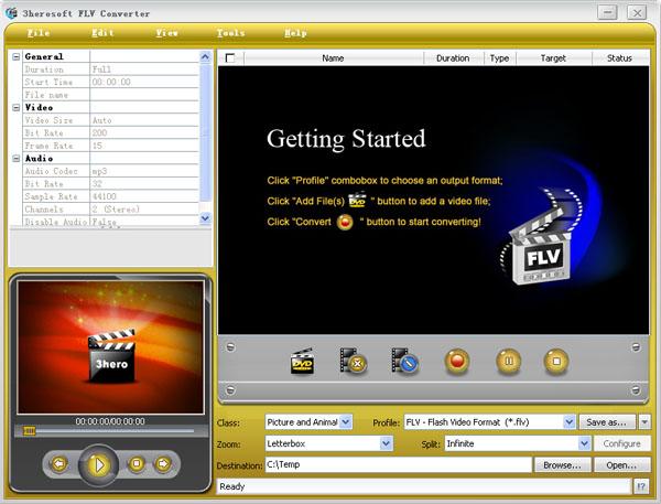 It can convert FLV to all popular video and all popular audio to audio-only FLV.