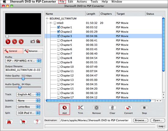 3herosoft dvd to psp converter for mac