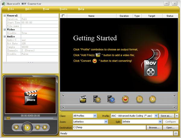 A powerful easy and fast MOV to video and audio converter with high quality.