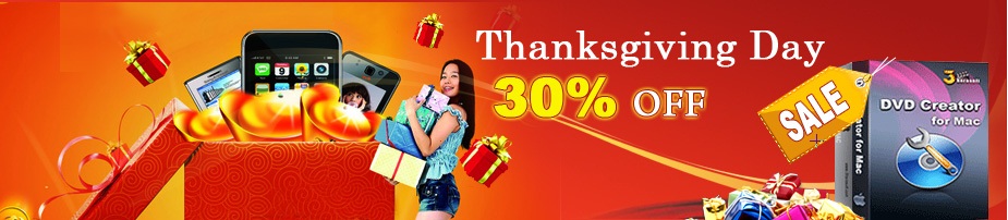 Thanksgiving 2011 sales: save 30% on all orders!