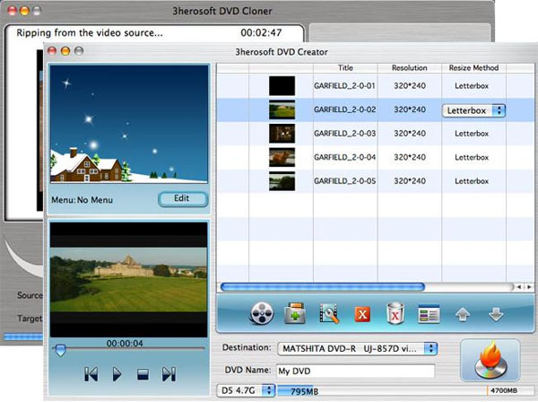 More screenshots of 3herosoft DVD Maker Suite for Mac.