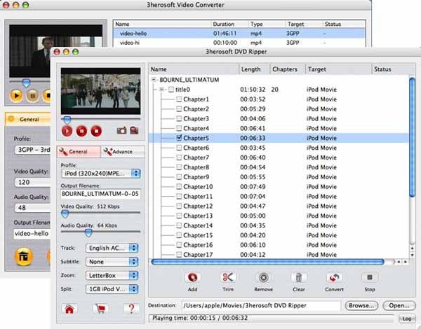 More screenshots of 3herosoft DVD Ripper Suite for Mac.