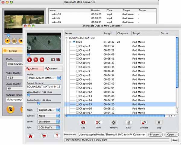 More screenshots of 3herosoft DVD to MP4 Suite for Mac.