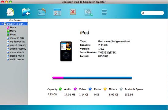 3herosoft ipod to computer transfer for mac