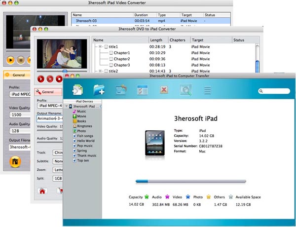 More screenshots of 3herosoft iPad Mate for mac.