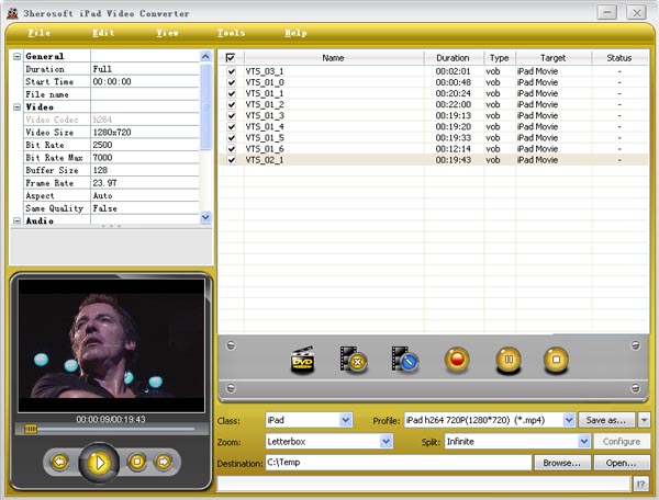 3herosoft iPad Video Converter screenshot